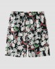 Mens Floral Print Double Pocket Button Up Holiday Two Pieces Outfits