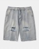 Mens Casual Hole Designed Denim Shorts