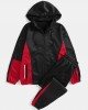 Mens Patchwork Zipper Sports Two  Piece Outfits With Removable Hood