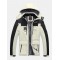 Mens Patchwork Windproof Warm Thick Fleece Lined Hooded Coats With Pocket