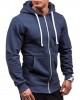 Mens Solid Color Zipper Jackets Thick Warm Sweater Hoodie Jacket